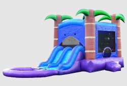 12'x12' Tropical Blue Inflatable Bounce House Combo